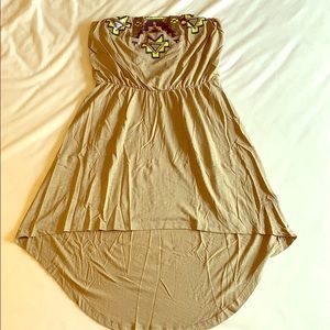 EXPRESS Sequin Strapless High-Low Dress